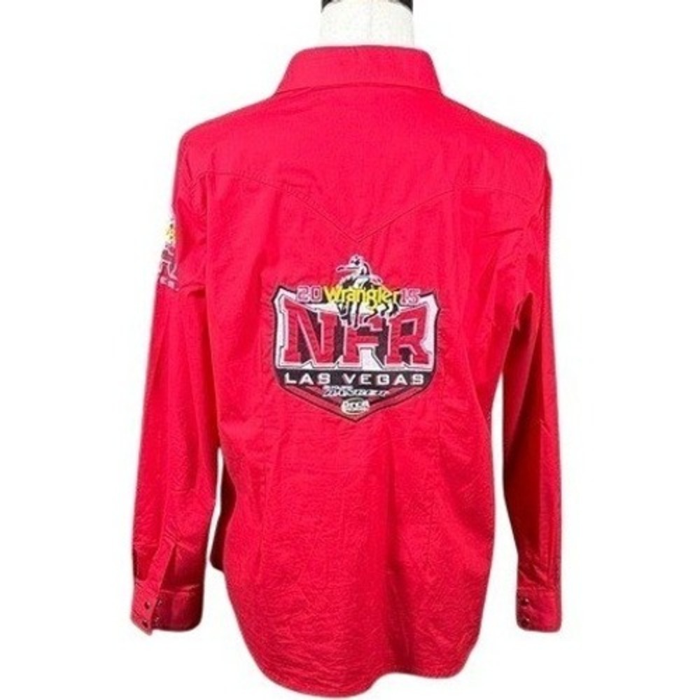 Wrangler Mens Red NFR 2015 Las Vegas Western Snap Shirt XL LW1901R